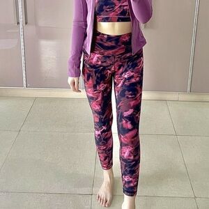 NWT Lululemon 12 Align NULU HR Crop 21" Intensity Pink Blossom Multi TIGHT NWT